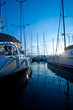 Yachts at a wharf