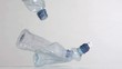 Crushed bottles in super slow motion dropping