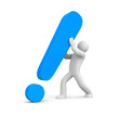 Photo en ligne au meilleur prix 3d person with exclamation mark