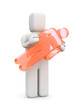 3d person carry glass silhouette of people 3d person carry glass silhouette of people