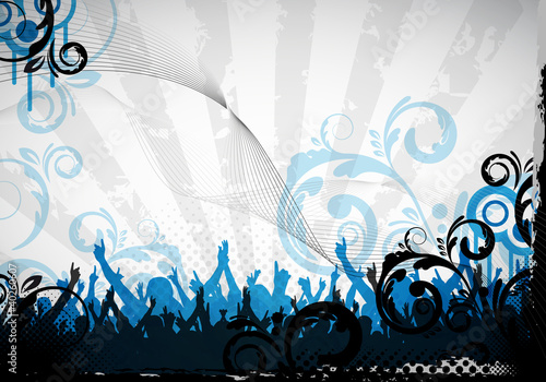 Vector: party background and floral design party background and floral design