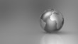 Silber Erdball vor grauem Hintergrund - Europa