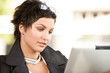 Businesswoman using laptop
