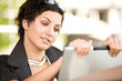 Businesswoman using laptop