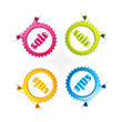 Set of colorful labels.