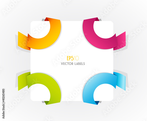 Vetor: Color vector corner ribbons. Color vector corner ribbons.
