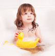 baby taking a bath
