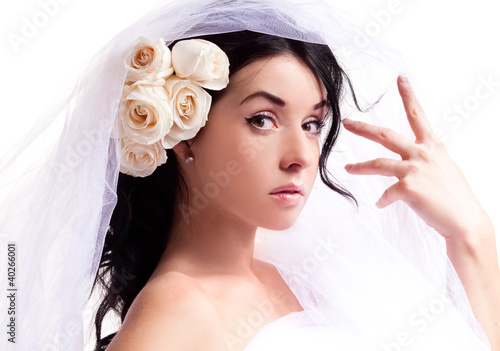 Photo: woman with roses woman with roses