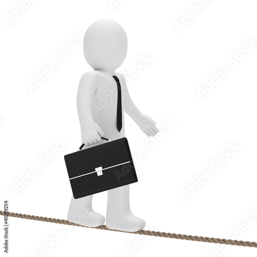 Illustration: businessman to balance businessman to balance