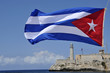 Morro with Cuban flag