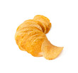 potato chips on a white background potato chips on a white background