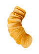 potato chips on a white background potato chips on a white background