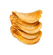 potato chips on a white background potato chips on a white background