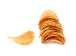 potato chips on a white background potato chips on a white background