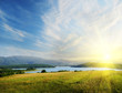 field and lake in Crimea