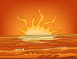 Vektor: Cartoon Nature Landscape Sea Cartoon Nature Landscape Sea