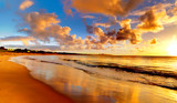 beautiful sunset on the  beach - Fine Art prints