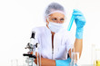 Female scientist in a chemistry laboratory