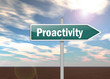 Signpost "Proactivity"