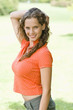 Young woman smiling, portrait