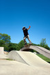 Skateboarder Grinding at the Skate Park Skateboarder Grinding at the Skate Park