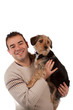 Guy Holding a Cute Dog