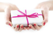 Hands holding beautiful gift