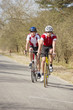 Cyclists close together