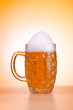 Beer glass on the table Beer glass on the table