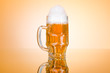Beer glass on the table Beer glass on the table