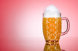 Beer glass on the table Beer glass on the table