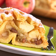 Apple strudel with raisins