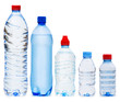 Many water bottles isolated on white Many water bottles isolated on white