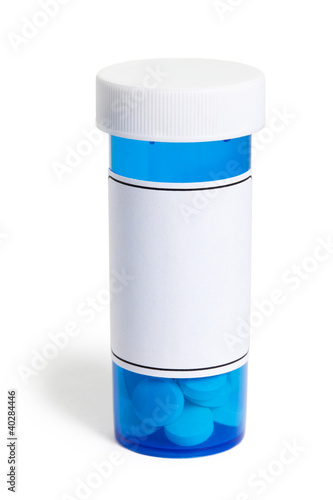 Blue Pill Bottle
