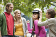 Young couples smiling