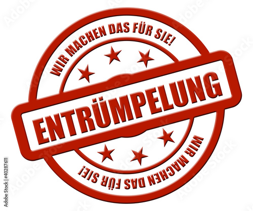 Illustration: Sternen Stempel rot rel WMDFS ENTRÜMPELUNG Sternen Stempel rot rel WMDFS ENTRÜMPELUNG