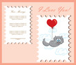 The card for Valentine's Day, the background