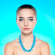 woman portrait with necklace woman portrait with necklace