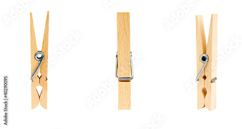 Photo: Wäscheklammern aus Holz freisteller Wäscheklammern aus Holz freisteller