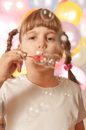 Photo: Girl with balloons Girl with balloons