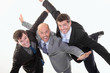 Business people have fun