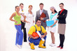 Group of happy workers