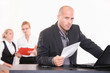 businessman looking at the camera