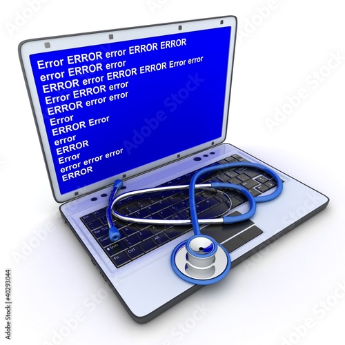 Illustration: Laptop error Laptop error