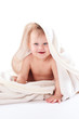 adorable baby wrapped in white blanket adorable baby wrapped in white blanket