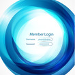 Blue swirl login page