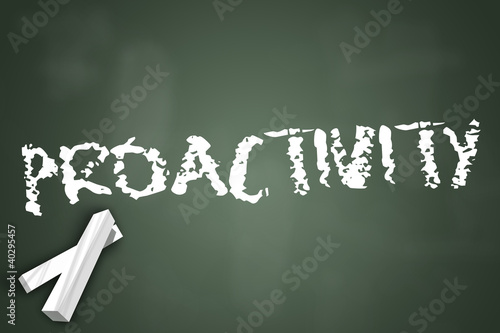 Illustration: Chalkboard "Proactivity" Chalkboard "Proactivity"