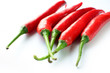 Red hot chilli pepper on white background