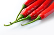 Red hot chilli pepper on white background
