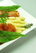 Spargelgericht mit Schinken